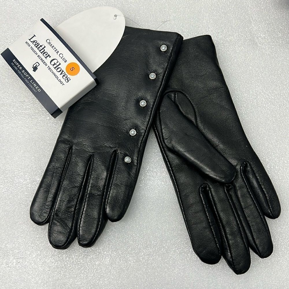 Genuine leather winter gloves